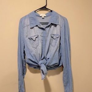 Jean button down